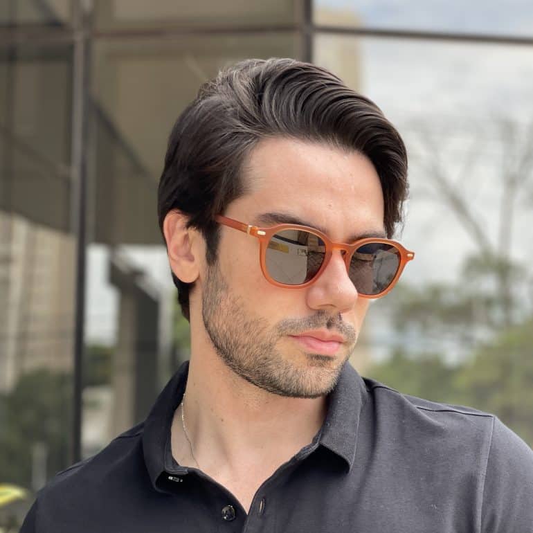 safine com br oculos de sol masculino redondo laranja benjamin 1