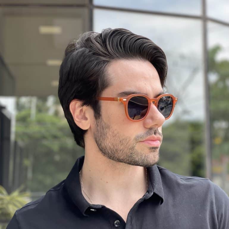 safine com br oculos de sol masculino redondo laranja benjamin 2