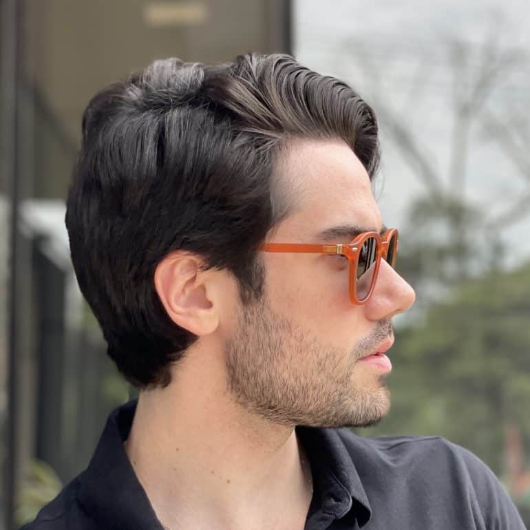 safine com br oculos de sol masculino redondo laranja benjamin 3