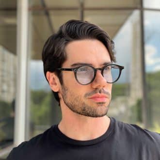 safine com br oculos de sol masculino redondo preto e azul kaique 3