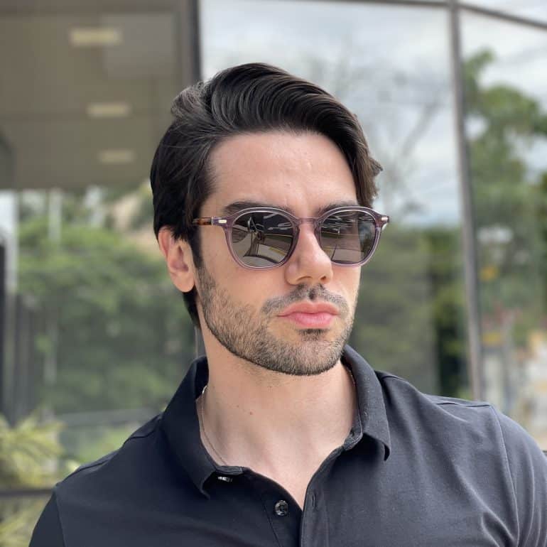 safine com br oculos de sol masculino redondo roxo benjamin