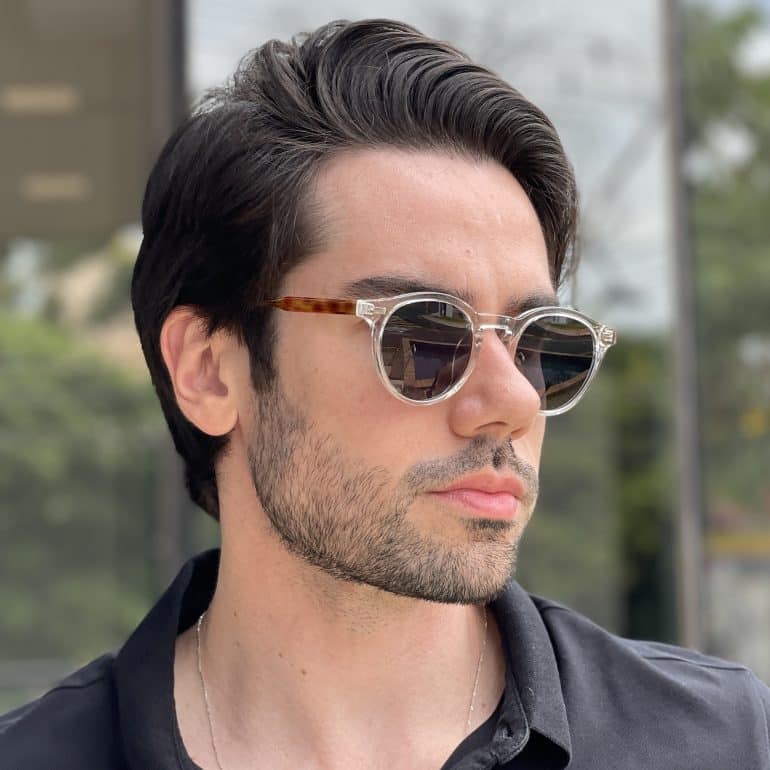 safine com br oculos de sol masculino redondo transparente vicente 2