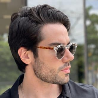 safine com br oculos de sol masculino redondo transparente vicente