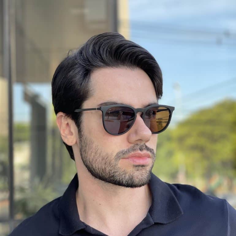 safine com br oculos 2 em 1 clip on masculino redondo preto fosco oscar 10