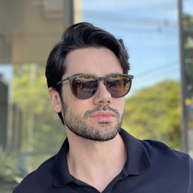 safine com br oculos 2 em 1 clip on masculino redondo preto fosco oscar 11
