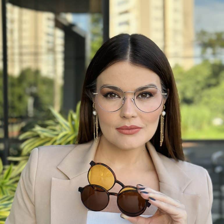 safine com br oculos 3 em 1 clip on feminino redondo tartaruga lolo