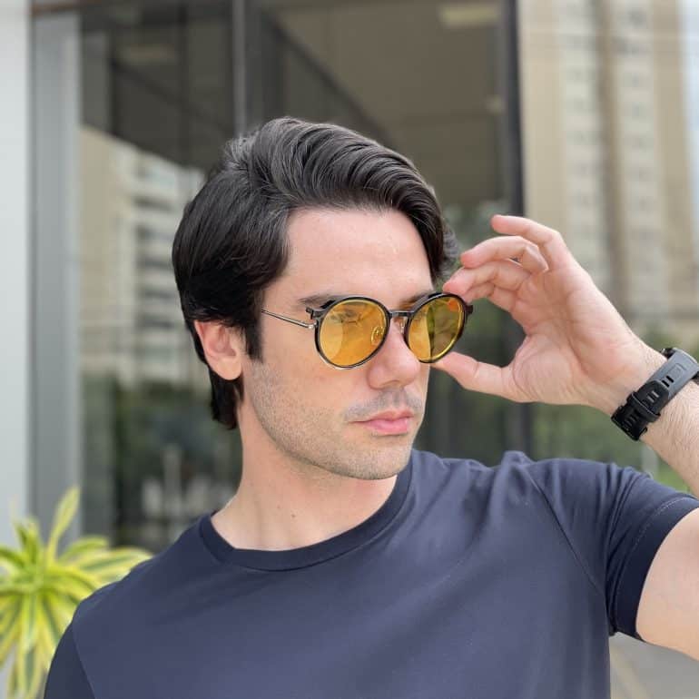 safine com br oculos 3 em 1 clip on masculino redondo grafite gui 4
