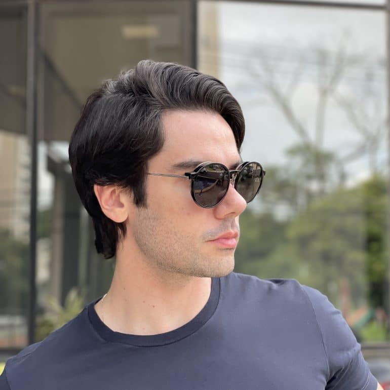 safine com br oculos 3 em 1 clip on masculino redondo grafite gui 5