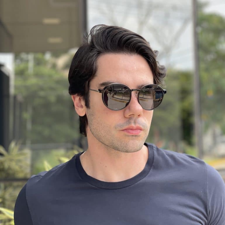 safine com br oculos 3 em 1 clip on masculino redondo grafite gui 6