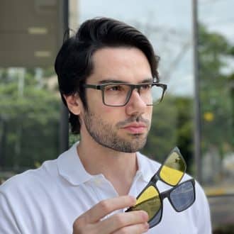 safine com br oculos 3 em 1 clip on masculino retangular preto e cinza martin 1