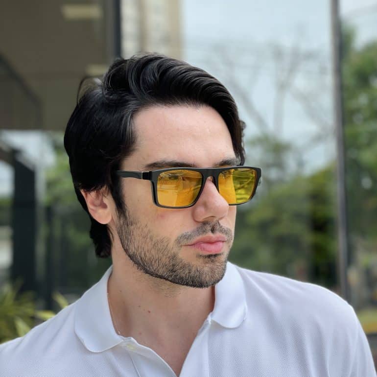 safine com br oculos 3 em 1 clip on masculino retangular preto e cinza martin 4