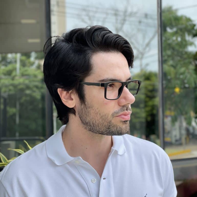 safine com br oculos 3 em 1 clip on masculino retangular preto fosco martin 7