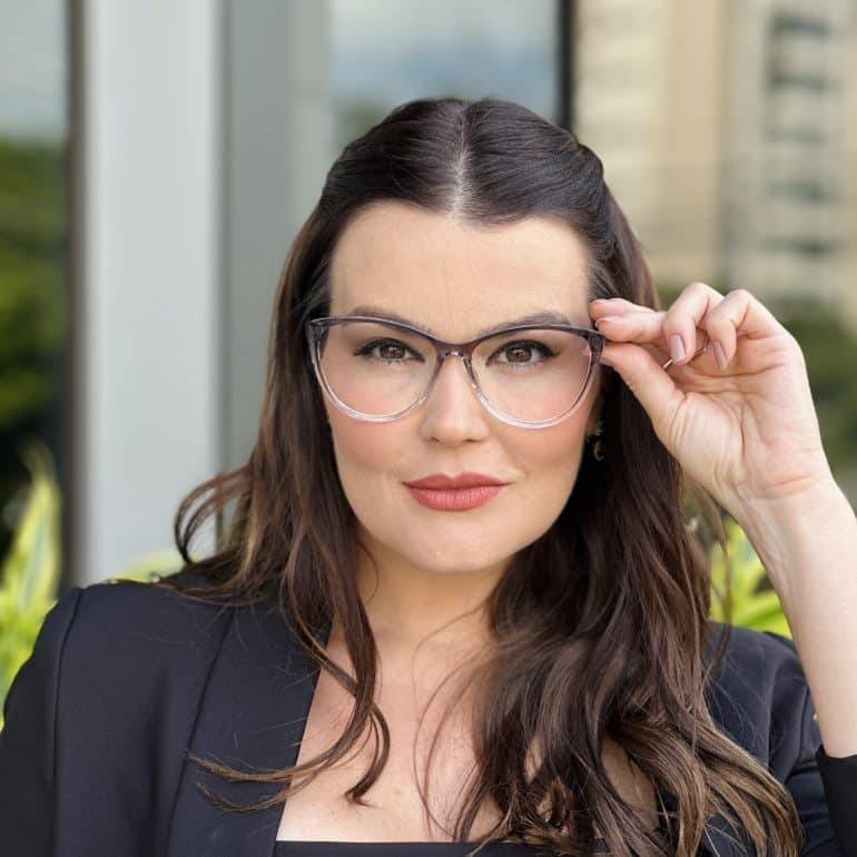 safine com br oculos de grau feminino gatinho cinza giulia