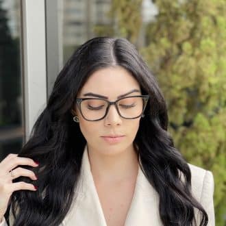 safine com br oculos de grau feminino gatinho preto ivy