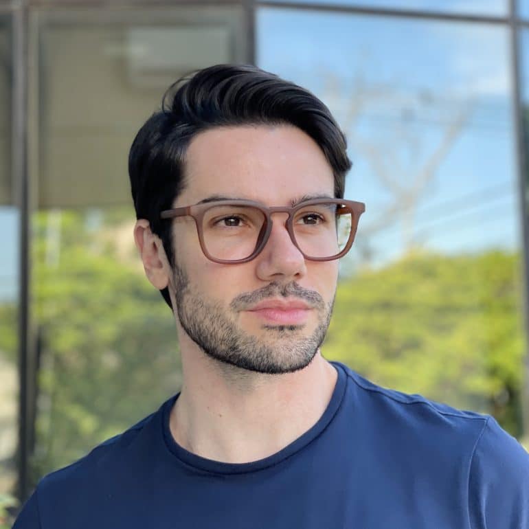safine com br oculos de grau masculino quadrado marrom kaio 3