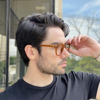 safine com br oculos de grau masculino redondo caramelo lorenzo 2