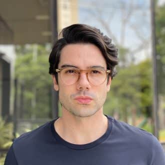 safine com br oculos de grau masculino redondo marrom transparente rael 4