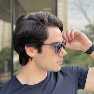 safine com br oculos de sol masculino quadrado azul dante 6