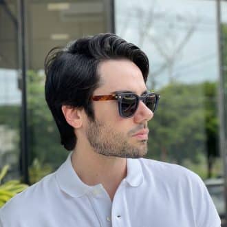 safine com br oculos de sol masculino quadrado azul ravi