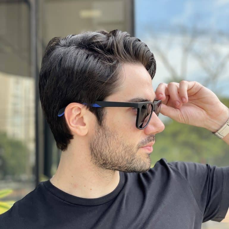 safine com br oculos de sol masculino quadrado preto com azul augusto 3