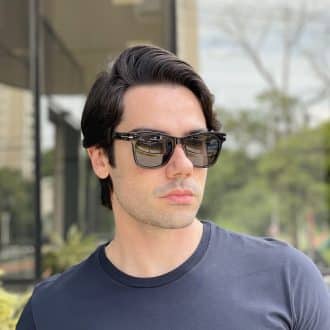 safine com br oculos de sol masculino quadrado preto com azul michel 3