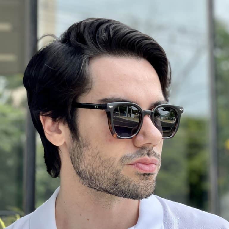safine com br oculos de sol masculino quadrado preto e tartaruga max 2