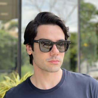 safine com br oculos de sol masculino quadrado preto fosco michel