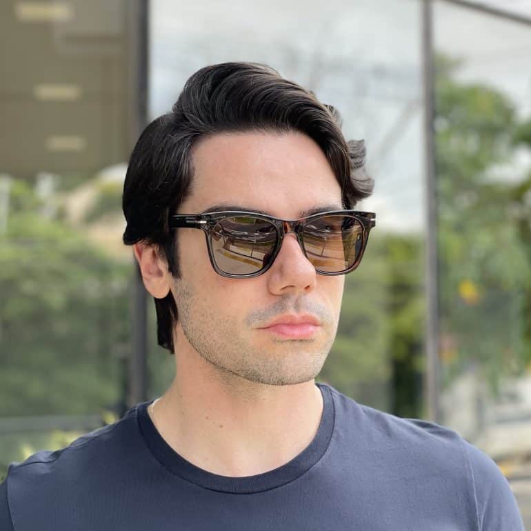 safine com br oculos de sol masculino quadrado rajado michel