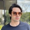 safine com br oculos de sol masculino redondo caramelo miguel