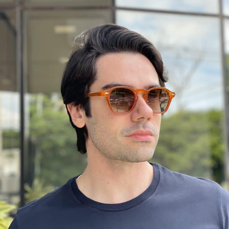 safine com br oculos de sol masculino redondo caramelo miguel 3