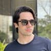 safine com br oculos de sol masculino redondo preto miguel