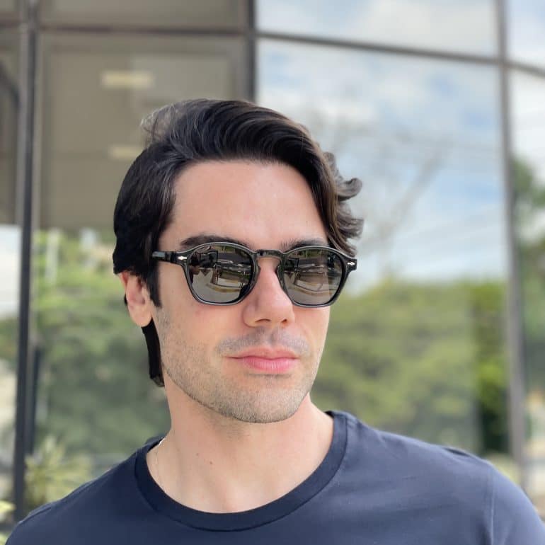 safine com br oculos de sol masculino redondo preto miguel 3