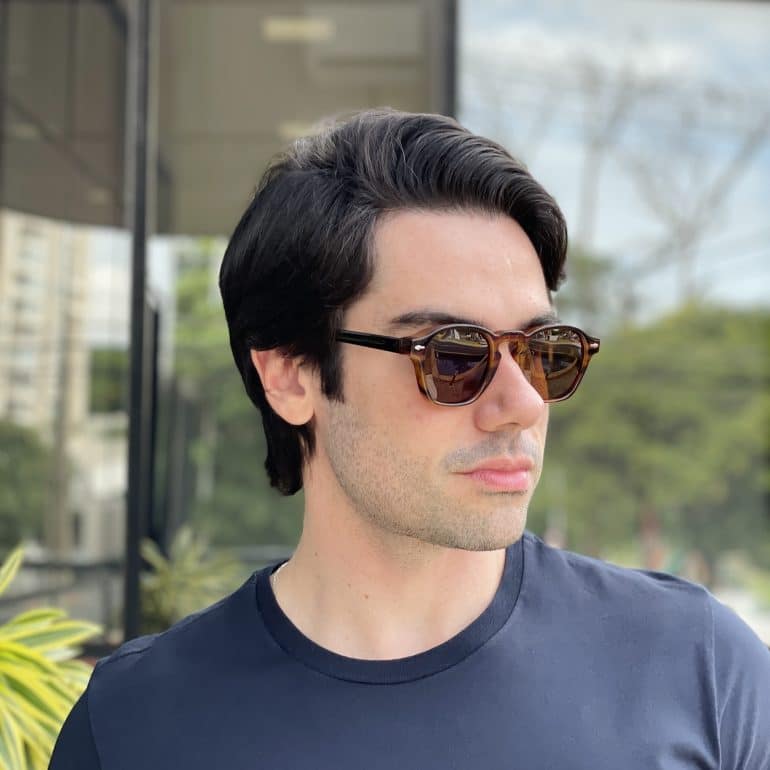 safine com br oculos de sol masculino redondo rajado miguel 3
