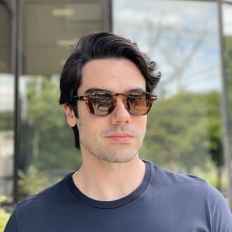safine com br oculos de sol masculino redondo rajado miguel