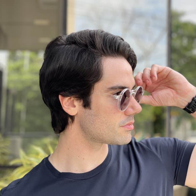 safine com br oculos de sol masculino redondo transparente raul 1