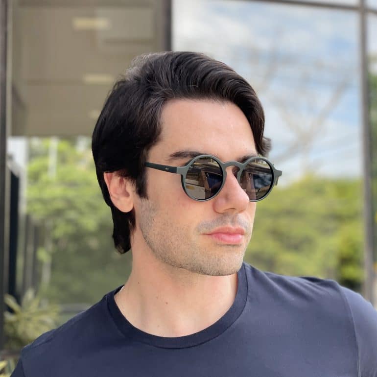 safine com br oculos de sol masculino redondo verde raul 2