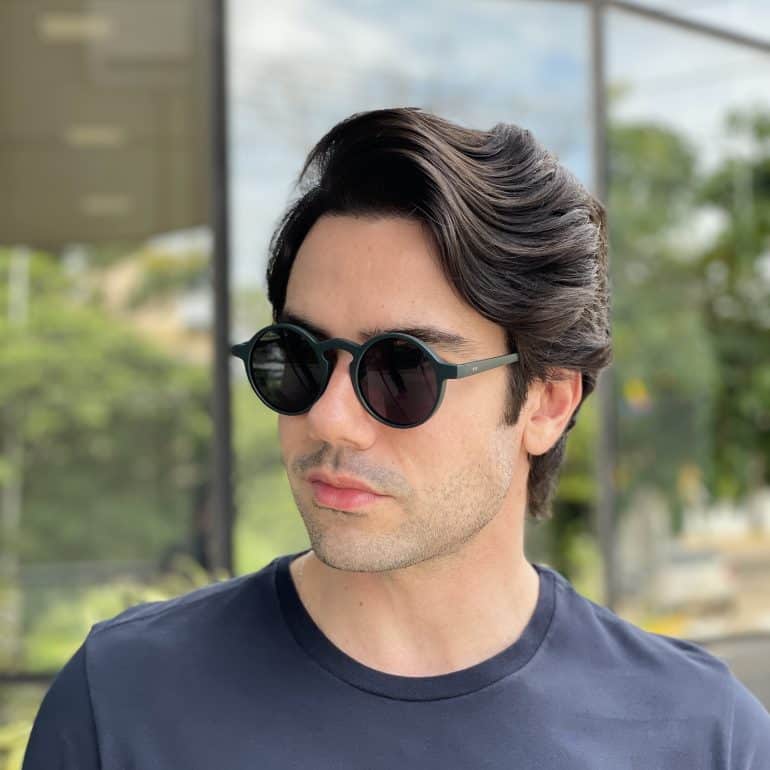 safine com br oculos de sol masculino redondo verde raul 3