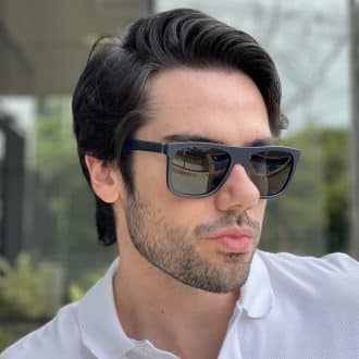 safine com br oculos de sol masculino retangular azul mauricio