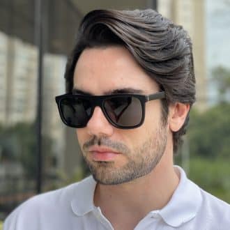 safine com br oculos de sol masculino retangular preto fosco mauricio 1