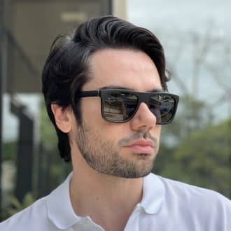 safine com br oculos de sol masculino retangular preto fosco mauricio
