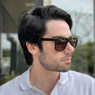 safine com br oculos de sol masculino retangular rajado mauricio