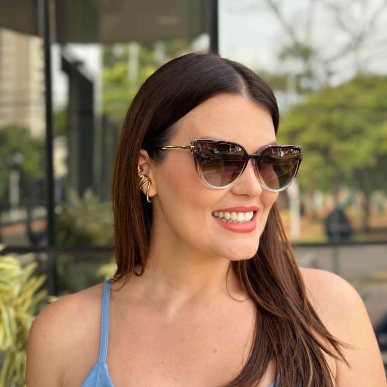 safine com br oculos 2 em 1 clip on gatinho marrom degrade iza