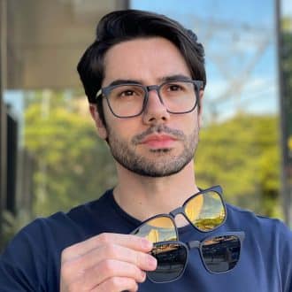safine com br oculos 3 em 1 clip on masculino quadrado azul christian 3