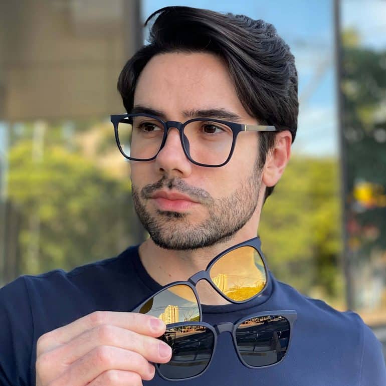 safine com br oculos 3 em 1 clip on masculino quadrado azul christian 5