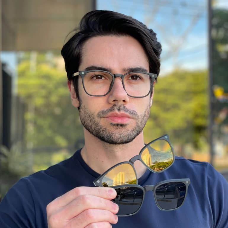 safine com br oculos 3 em 1 clip on masculino quadrado cinza christian 4