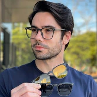 safine com br oculos 3 em 1 clip on masculino quadrado cinza christian 8