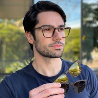 safine com br oculos 3 em 1 clip on masculino quadrado marrom christian 2