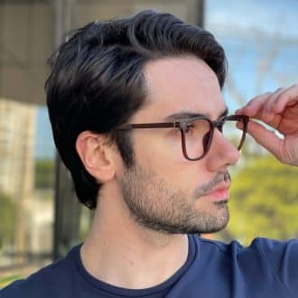 safine com br oculos 3 em 1 clip on masculino quadrado marrom christian 5