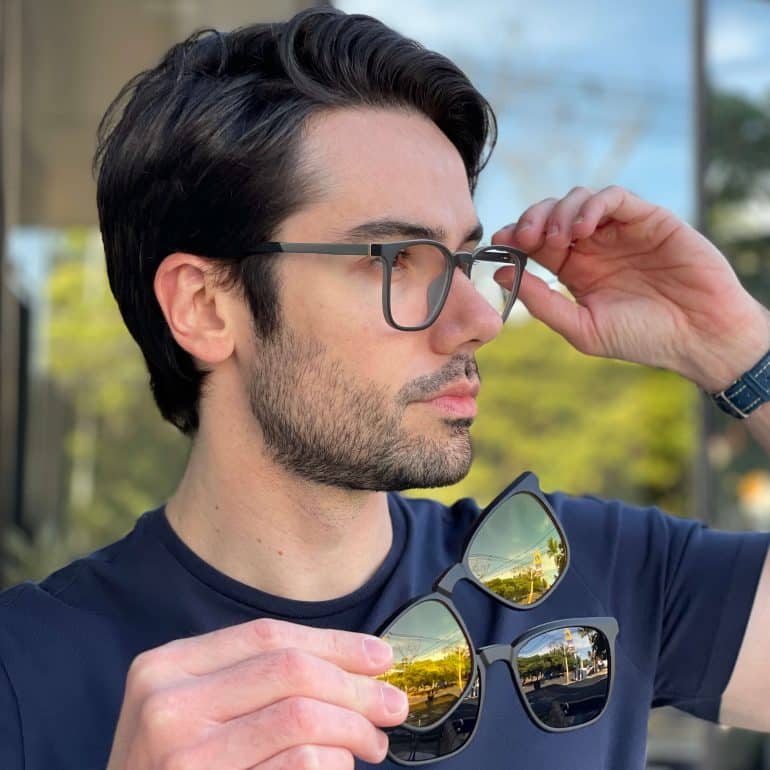 safine com br oculos 3 em 1 clip on quadrado preto e cinza christian 5