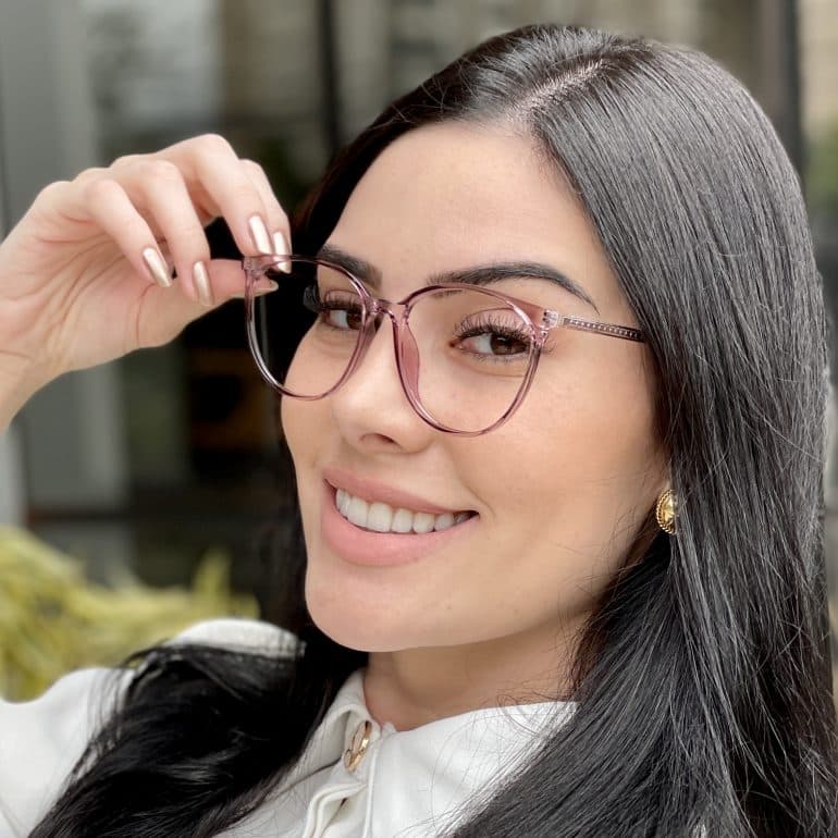 safine com br oculos de grau feminino redondo lilas luna 4